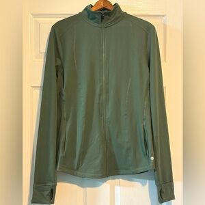Body & Sol Lightweight Performance Jacket Sage Leaf Green Zip Front NWT XL